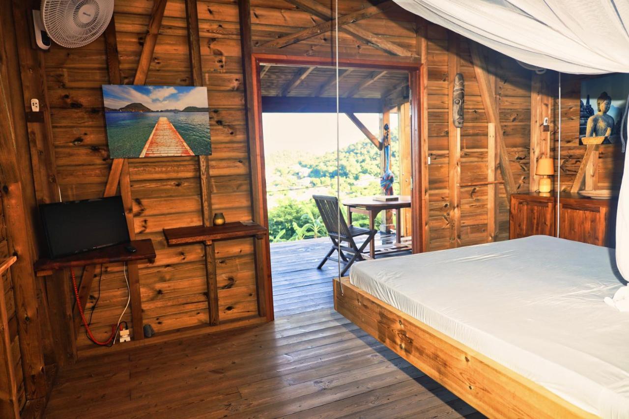 Ti Kaz Anoli Cottage En Bois Avec Vue Sur La Baie 下岛 外观 照片